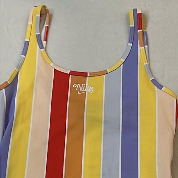 NWOT NIKE Colorful Stripes Tank Bodysuit - Size Small - Picture 2 of 12